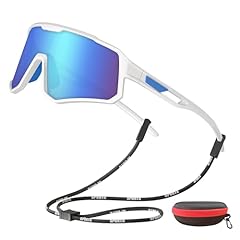 Sunglasses - White Frame / Blue Lens