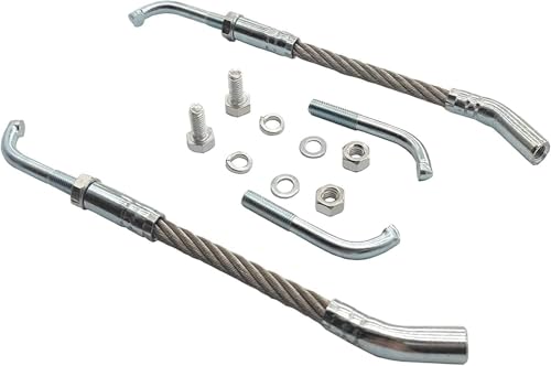 BYQQ Replacement Ice Scratchers Kit – Compatible with All Reverse & Non-Reverse Gear Snowmobiles (Track Heights 2-1/2"), 1 Pair