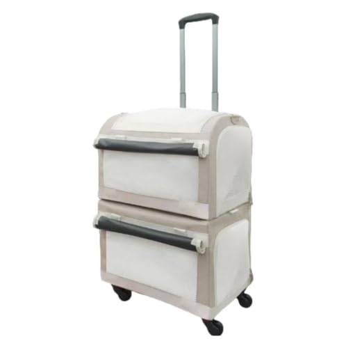 ペットキャリー リュック 猫 キャスター付き キャリー 持ち手 ペットキャリーバッグ カート 手提げ ペットハウス 折りたたみ 3way メッシュ 窓 リード 耐荷重 お出かけ 旅行 車 ドライブ お散歩 防災 災害 避難 ペット用品 (カーキ)