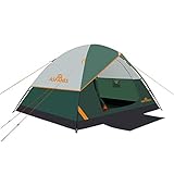 ASFANES 4 Person Waterproof Tents for Camping Easy Setup Outdoor Portable Backyard Camping Tents Suitable for Car, Backpacking, Hiking, Picnic or Fishing, Army Green