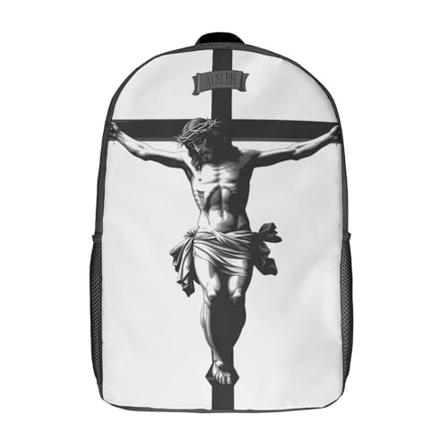 YTPONBCSTUG Cruz Mochilas Para Niños Mochila De Jesus Mochilas Escolares Mochila Escolar De Poliéster Para Niños Estudiantes De Primaria Y Secundaria