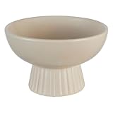 Dimensions : D. 22 x H. 14 cm Paris Prix Atmosphera Créateur d\'intérieur - Coupelle Déco en Céramique Chaya 22cm Beige