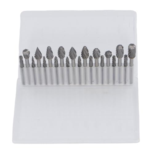 Juego de 20 fresas rotativas de carburo de tungsteno con estuche plástico miniatura 2