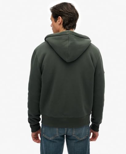 Superdry Para Hombre. M2014502A Sudadera Borg Lined Verde (M), Casual, AlgodóN - 5