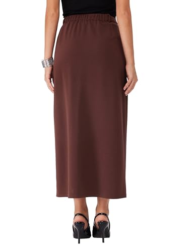 CIDER Women Midi Skirt Elegant High Waist Slit Date Night Pencil Skirt3