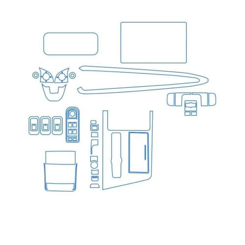 Película protectora transparente para salpicadero y pantalla GPS de Beijing BJ30 26 2