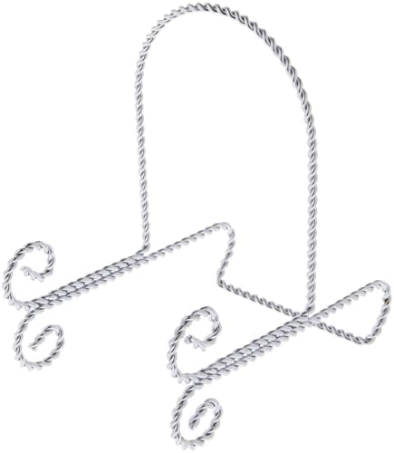 Bard's Twisted Silver Wire Easel, 6" H x 3.625" W x 5.25" D image 2