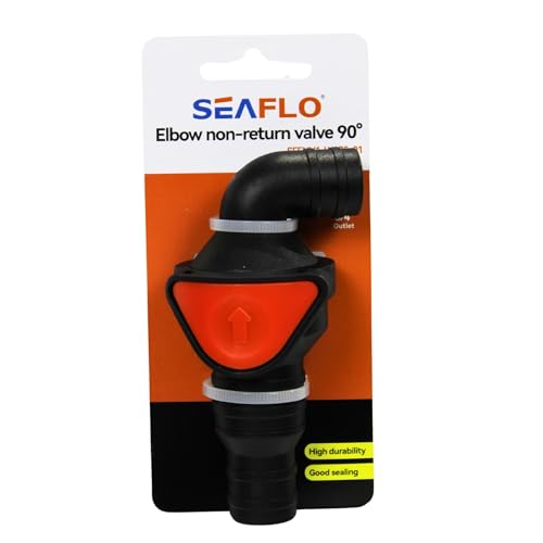 Image of SEAFLO in-Line / 90 Quick Disconnect Non-Return Check Valve PA6+GF+POM Construction, Anti-Backflow Design, Versatile Applications (Choose Size and Style)