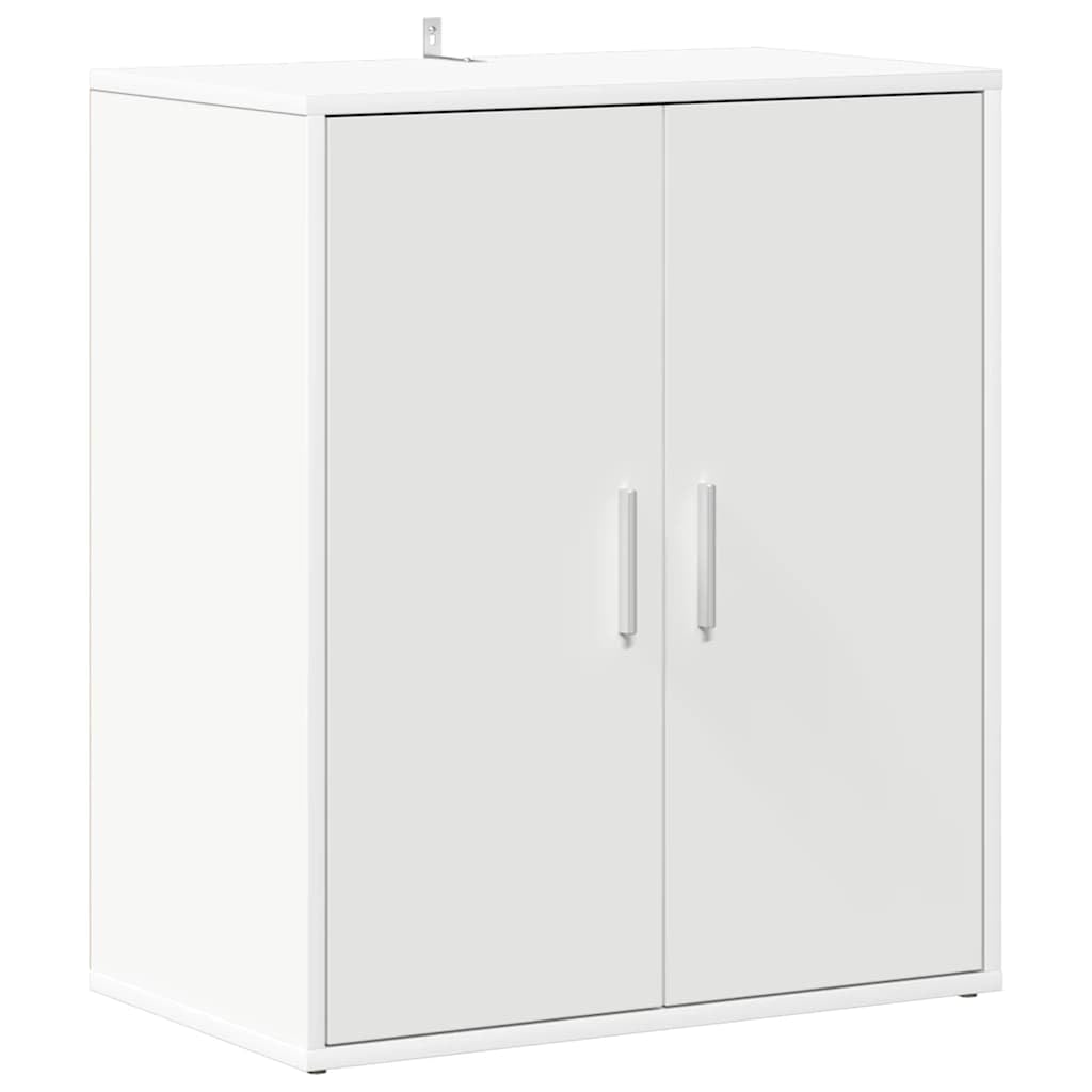 Scarpiera bianca, 60 x 35 x 70 cm, comò con 2 ante