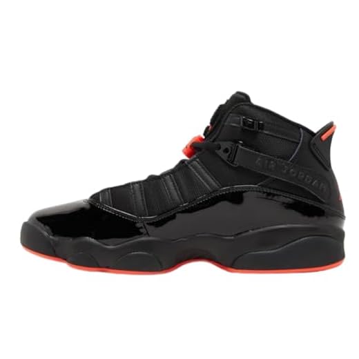 T nis de basquete masculino Jordan com 6 an is 322992-012, Preto/Infravermelho 23 - Preto, 10