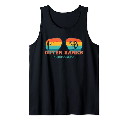 Retro North Carolina OBX Outer Banks Fishing Tank Top