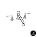 Newport Brass 3-2556 Ithaca Double Handle Deck Mounted Roman Tub Faucet with Met, Gloss Black