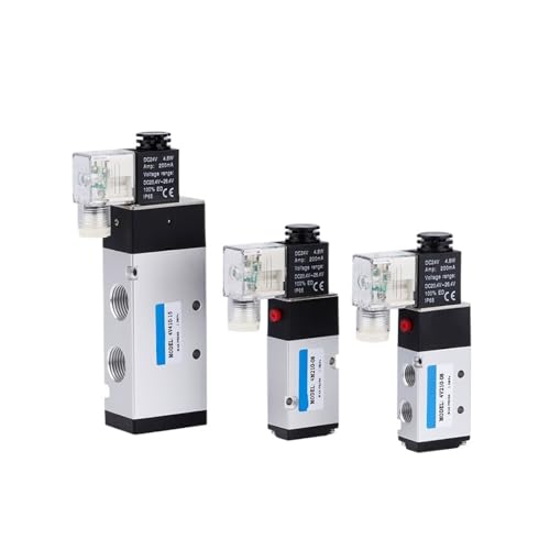 4V Series Industrial Pneumatic Solenoid Valve 2/5 Way Single/Dual Electrical Control Pneumatic Directional Valve(4V310-08,AC220V)