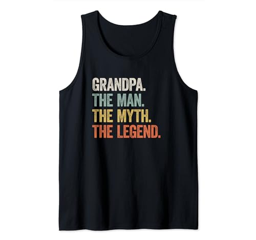Grandpa - Cool Funny Legend Día del Padre Camiseta sin Mangas
