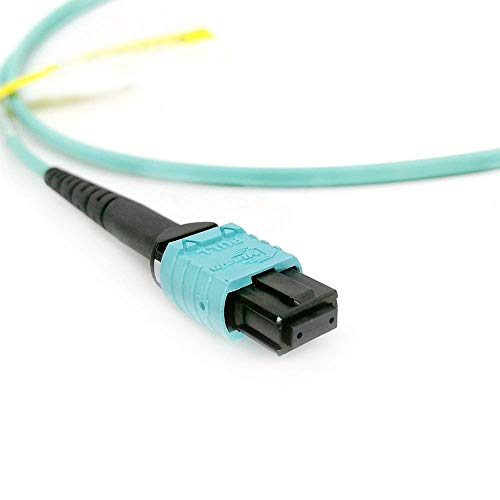 Karono MPO-MPO Patch Cord, OM3 Multimode Fiber, 12-core Fiber for QSFP+Transceivers MTP Compatible Application (23ft (7M))