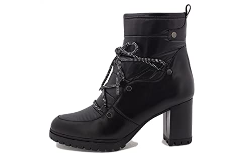 Bottine en cuir noir PieSanto 215425 pour femme, taille 36 EU, code 26207
