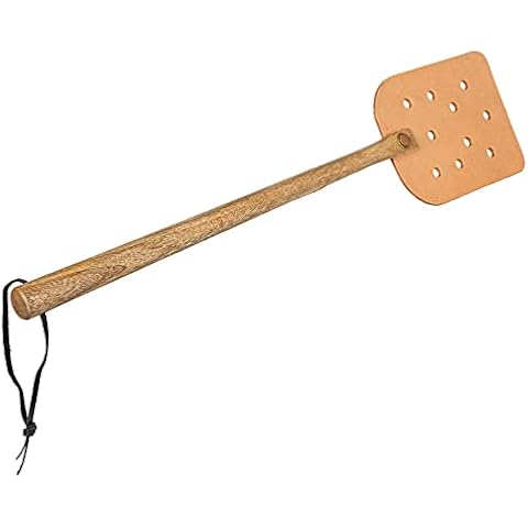 Creative Co-Op Buffalo Leather Fly Swatter Cover