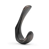 HARPOON 5 Pack Heavy Duty Hook, 3.5 Inch Wall Mounted Rustproof Coat Hook, Utility Hooks for Coat, Scarf, Bag, Towel, Key, Cap, Cup, Hat Oil Rubbed Bronze