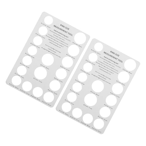 IWOWHERO 2 Pcs Ring Measuring Tool Ring Size Chart Ring Size Tool Ring Gauges Finger Sizer Finger Gauge Ring Sizer Jewelry Sizing Tools Jewelry Measurement Ring Finger Sizer White Paper Jam