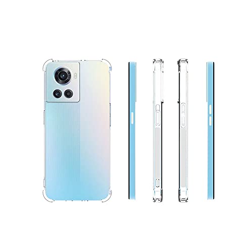 Image of for Back Case Cover Bumper Flexible Silicone Transparent Back Cover for Oneplus 10R - Transparent
