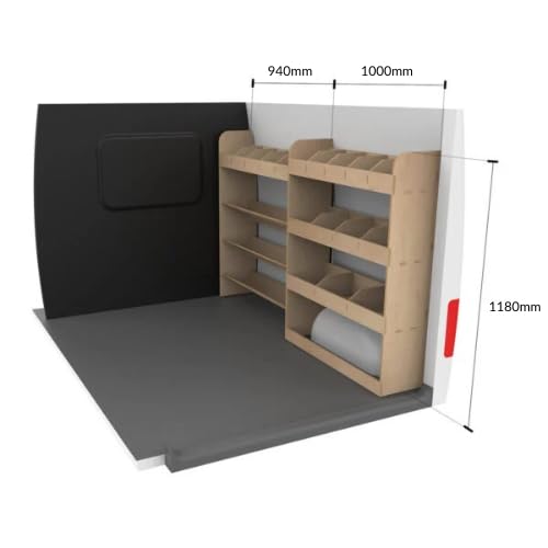 Van Racking for Ford Transit Custom SWB (L1) 2024+ HEXABOARD - Driver Side - Image 5