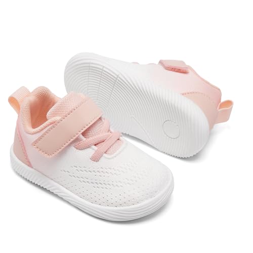 Image of MORENDL Toddler Sneakers Baby Boys & Girls Barefoot Shoes Lightweight Breathable Walking Running Tennis Athletic Sport Shoes