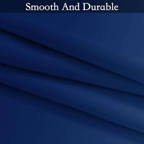 Image of SimpleHome Ombre Room Darkening Curtains for Bedroom, Gradient Royal Blue to Grey White Light Blocking Thermal Insulated Grommet Window Curtain /Drapes for Living Room,2 Panels, 52x84 inches Length