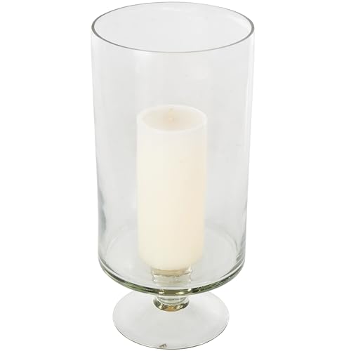 Deco 79 Glass Candle Holder with Elevated Base, 6" x 6" x 12.7", ...