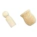 Coolayoung Pack of 10 Peg Dolls Unfinished, People Mini Wooden Nesting Dolls Set DIY Craft for Paint Stain Decor for Home Party