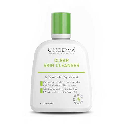 Image of Clear Skin Cleanser for Oily & Sensitive Skin with Matmarine, Tea Tree & Niacinamide | Gentle Oil-Balancing Cleanser 125ml