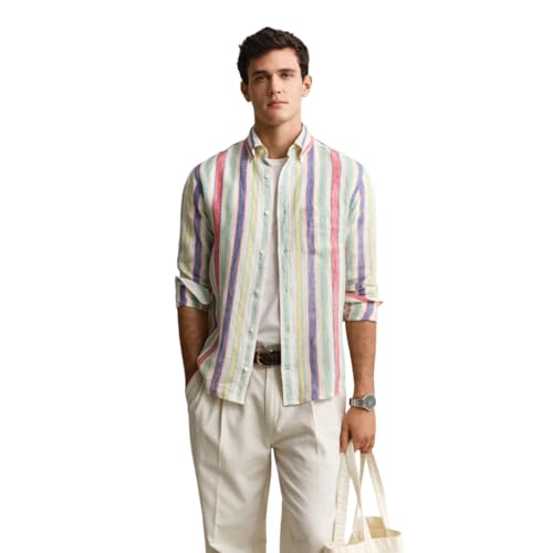Chemise Gant REG MULTISTRIPE LINEN SHIRT EU - vue 3