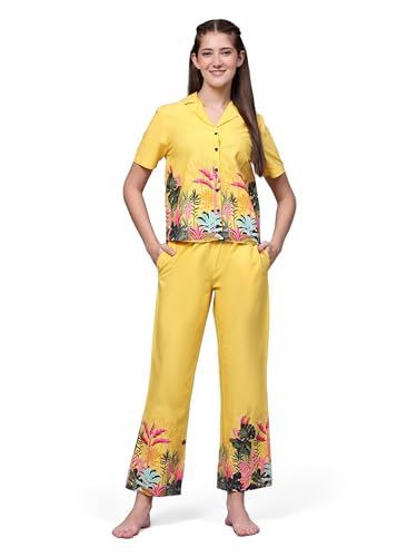 Image of B STORIES Women's Cotton Pyjama Set | Comfort and Relexed Nightsuit for Ladies