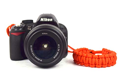 Image of Paracord Wrist Strap for robust hand grip to hold all DSLR camera /heavy gear /Binocular