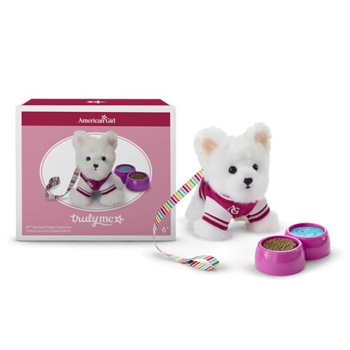 American Girl, Truly Me 18-inch Doll Accessories, AG Star Squad Puppy & Accessories, Coconut Chip, for Ages 6+