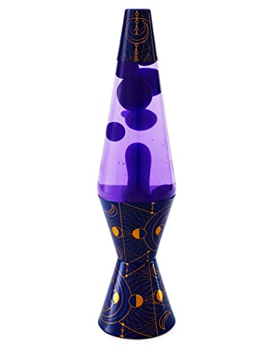 spencer gifts lava lamp - 14534 pagan seance - the original motion lamp - pruple wax and purple liquid with printed moon phases base exclusive