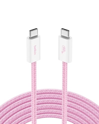 Image of Belkin USB C to USB C 60W Braided Cable 9.9ft iPhone Charger Cord
