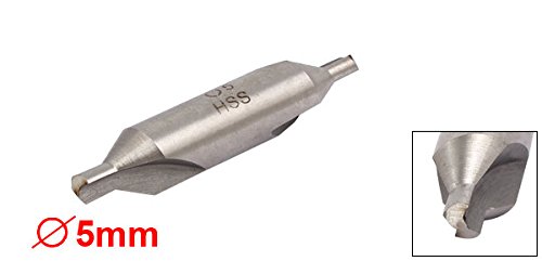 Sourcingmap 5mm Tip Diameter 10mm Shaft Double Ended Countersink HSS Center Drill Bit - Image 2