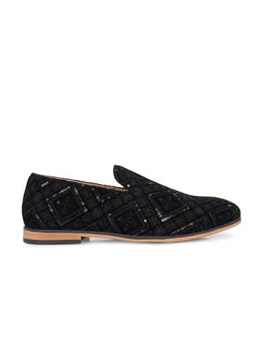 Image of San Frissco Men's Loafers Ethnic Mojaris Casual Slip On Shoes /Soft Cushioned Footbed Insole with TPR Sole /Stylish Lightweight Mojaris Perfect for Party Weddings Festive Season
