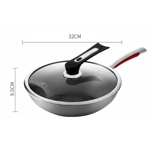 Wok de acero inoxidable con tapa 32 cm miniatura 2