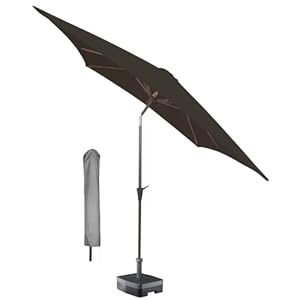 Kopu vierkante parasol Malaga 200×200 cm met hoes – Antraciet