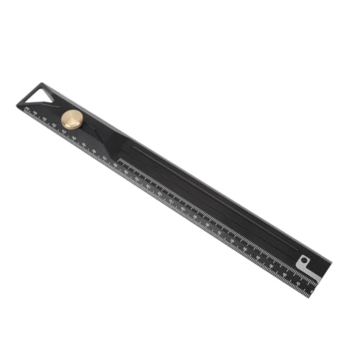 Regla recta de aluminio de 25cm para medir con precisión en carpintería y dibujo técnico 1