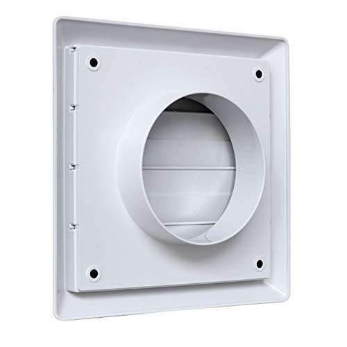 La Ventilazione S19100B Overlay Ventilation Grille ABS White with Gravity Fins Dimensions 185x185mm - Image 3