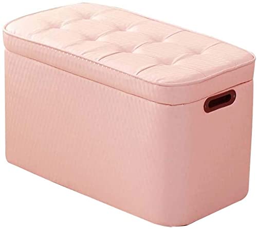 Repose-Pieds Ottoman avec Rangement LUNEZY - Pouf Cubique en Simili Cuir pour Salon
