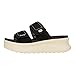HEYDUDE Women's Delray Slide Classic Black Size 7 | Women's Shoes | Women Slip-on Sandals | Comfortable & Light-Weight