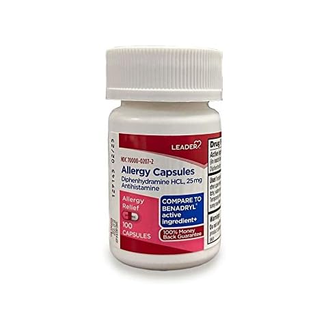 Leader Diphenhydramine Allergy Relief Supplement Cover