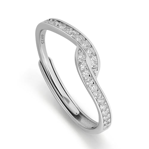 Bague de fiançailles pour femme en argent sterling, anneau de mariage duo au quotidien