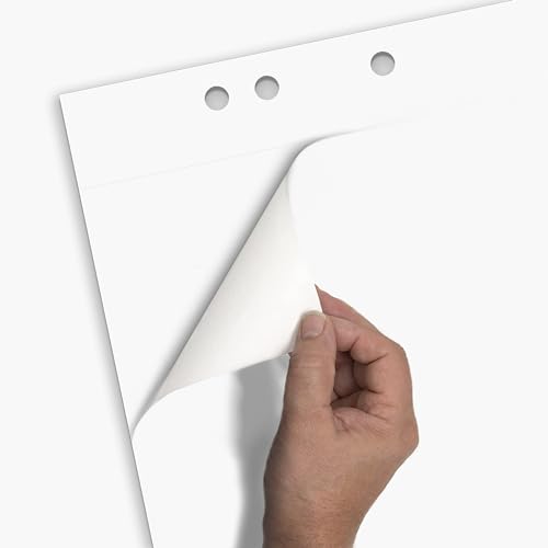 Limit Flipchart-Block, blanko, Block mit 20 Blatt, 80 g/qm Papier, 6 fach Lochung