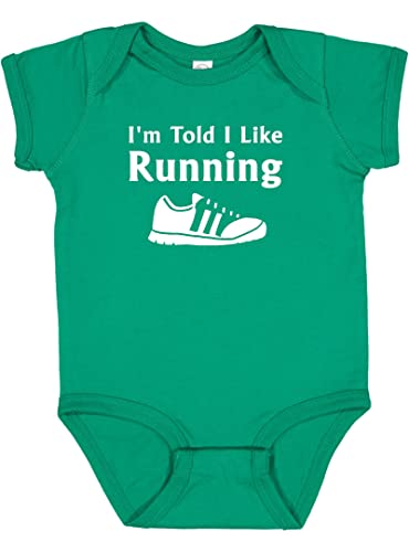 I'm Told I Like Running Silhouette Baby Bodysuit