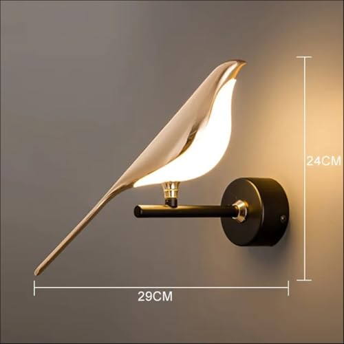 SINOMAN Metal Wall Light For Living Room Modern/Wall Lamps For Bedroom/For Living Room/Wall Lights For Home Decoration/Bedside Wall Lamp (Sparrow Led, Single)