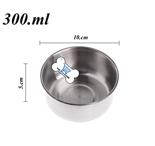 Image of Bird Feeding Dish Cups, Parrot Food Bowl Clamp & Hook Holder Stainless Steel Coop Cup Bird Cage Water Bowl Small Animals,Birds,Parrots, Pigeons, Hamsters,Guinea Pig (Pack of 2)